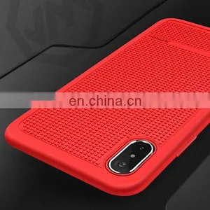 Ponch Series Liquid Silicone Coated PC Back Cover Case for IPhone X - Red thumbnail-1