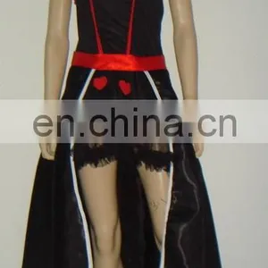 Carnival Party Sexy Red Women Plush Dress Queen of Hearts Costume WC-0016 thumbnail-1