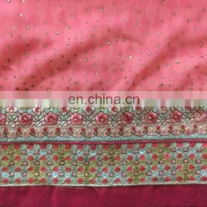 Decent Pink Colour Semi-Stitched Salwar Kameez Dress Material For Occasion Wear / New Arrival 2016 Dress Material(salwar Kameez) thumbnail-6
