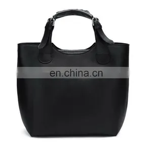 Black Leather Tote Bag thumbnail-2