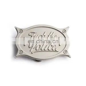 Silver Practical Custom Metal 3d Belt Buckle Fastener thumbnail-2