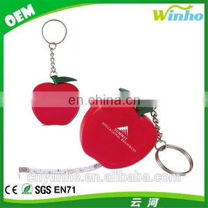 Imprinted Apple Key Holder With Tap Measure thumbnail-1