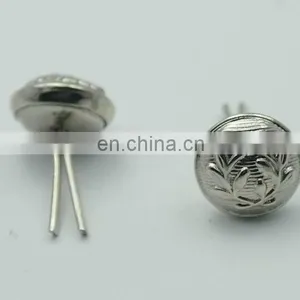 Silver Plated Military Coat Button With Long Pull thumbnail-1