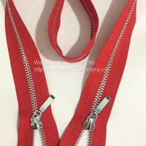 TXT Brand #3 #4 #5 #8 Metal Brass Zipper With Normal Teeth Two Way Open End High Quality and Low Price Garment Assessories thumbnail-2