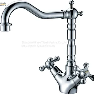 Brass Kitchen Mixer Faucets in Polish Chrome thumbnail-1
