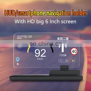 Latest Smartphone Head Up Display Dashboard Projector Wireless Auto Bracket Hud Mobile Navigation With Phone Holder thumbnail-5