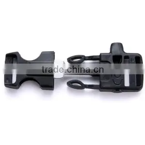 Outdoors Fire Starter Side Release Whistle Survival Buckle Flint Starter Black thumbnail-6