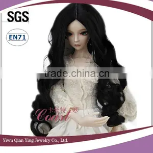 Beauty Long Brown Big Wavy Curly Synthetic Diy Baby Doll Hair Wigs thumbnail-4