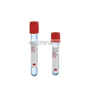 Plastic Ordinary Vacuum Collecting Tube PET Red Cap Plain Tube for Hospital thumbnail-1