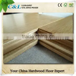 Wide Plank Natural Oak Engineered Flooring With Double Click thumbnail-1