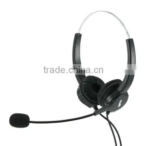 Binaural Rj9 Telephone Headset Call Cetner With rj Jack thumbnail-1