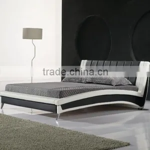 MUSES Bedroom Furniture 100%The First Layer of Leather Bed Design Furniture thumbnail-1