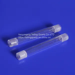 Quartz Tube With Thread Mouth At Both Ends Screw Stread Quartz Glass Tube thumbnail-2