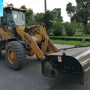 Road Sweeper For Wheel Loader LW500KN With Pick Up Bucket Broom thumbnail-2