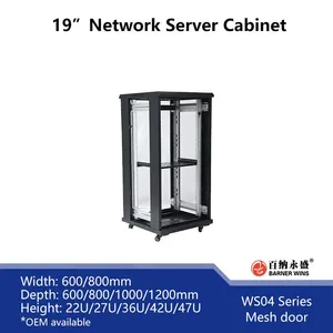 FACTORY OEM 19inch Network Server Cabinets WS04 Server Racks 22U/42U for Network thumbnail-5