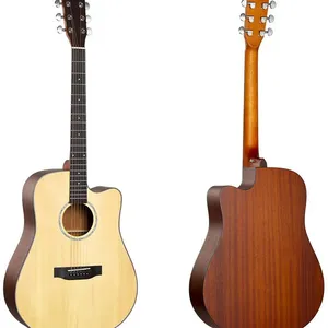 Custom YAN/OEM SM-34 41Inch Acoustic Guitar (Spruce Solid Wood Top, Mahogany Back&Sides) thumbnail-1