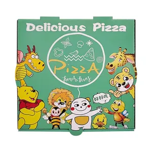 Customized Recycled Corrugated Board Pizza Box thumbnail-1