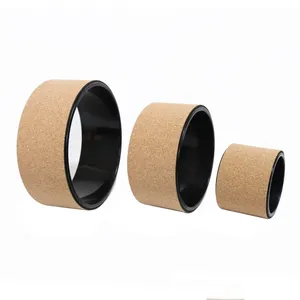 High Quality Yoga Wheel Customized High Density Cork Yoga Wheel for Balance Training thumbnail-5
