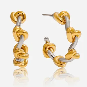 Waterproof Fashion Jewelry Set: Stainless Steel Necklace and Earrings for Wholesale thumbnail-2