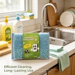 Dual Purpose Sponge Scrubber, Gentle Yet Effective Dish Washing Sponges for All Surfaces thumbnail-1