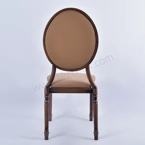 Modern Metal Frame Wedding Banquet Chairs Fabric Padded Leather Stackable Indoor Outdoor Hotel Kitchen Restaurant Party Events thumbnail-5