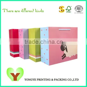 Lovely Pink Kraft Paper Bag Shopping For Food thumbnail-1