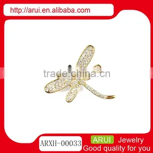 Wedding Invitation 2014 Rhinestone Ladies Gold Dragonfly Brooches thumbnail-1