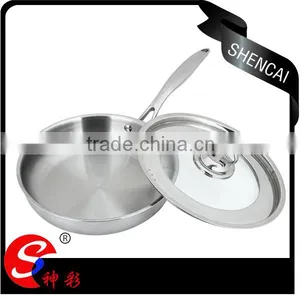 Popular 304 Stainless Steel Frying Pan thumbnail-2