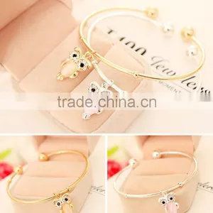 Personalized Owl Pendant Bracelet.wish Bracelet thumbnail-4