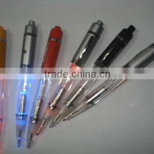 Hallmark Corrosion Pen With 3 Color Led Glowing ,office Stationery Accessories Promotional and Advertising Ballpen ,light up Pen thumbnail-1