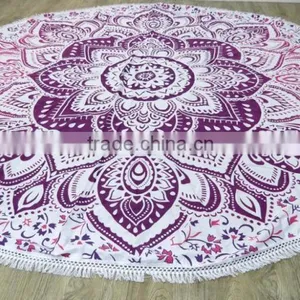 Mandala Round Beach Towel thumbnail-4