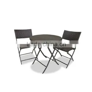 Easy Three-piece Balcony Foldable Cast Aluminum Outdoor Furniture Metal Miami Rattan Furniture thumbnail-6