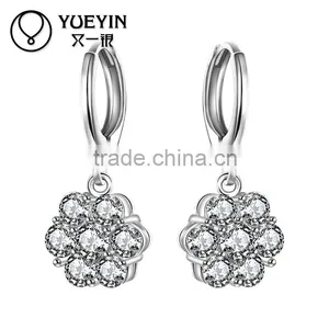2015 Fashion Style With Diamond Silver Plated Earring thumbnail-1