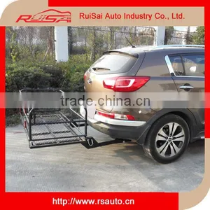 Hitch Mount Folding Luggage Carrier Basket With Waterproof Luggage Bag thumbnail-1