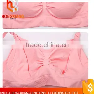 Hongxiang No Rims Gather Anti-sagging Nursing Bra, Seamless Underwear for Pregnant Women thumbnail-4