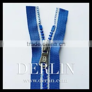 5# Blue White Special Tape Kids Bright Plastic Vislon Resin Zipper thumbnail-1