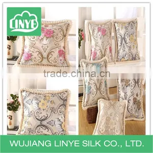 China Supplier Polyester Fabric Print Flower Cushion Quality Choice thumbnail-1