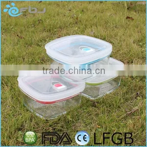 Microwave-Safe Square Glass Airtight Pyrex Food Container thumbnail-1