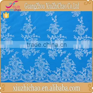 M0020-1A Hot Sale French Tulle Lace Fabric Embroidery Wedding Dress thumbnail-2