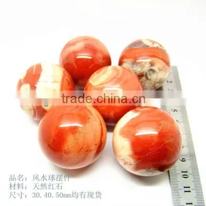 2inches Natural Red Jasper Sphere thumbnail-1