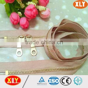 Two Way Open End Metal Zipper and Double Sliders Metal Zipper thumbnail-2