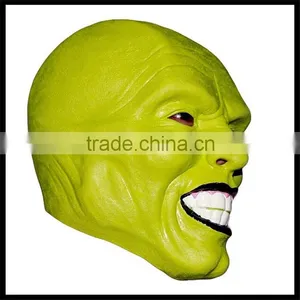 Creepy Green Mask Latex Mask for Costume Party Full Head Latex Rubber Masquerade Mask thumbnail-2