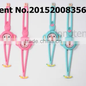 Newest Lying Prone Pink Silicone Rabbit Quartz Kids Wristwatches With CE thumbnail-2