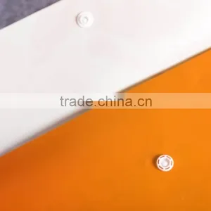 China Manufacturer A4 Plastic File Folder pp Button File Bag Snap Closure Plastic Envelope for Document thumbnail-4
