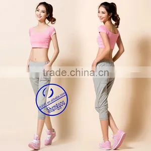 2015 New Design Lady Short Yoga Pants Factory in China thumbnail-2