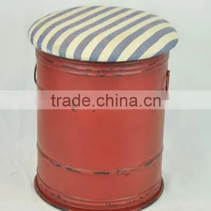 Vintage Industrial Metal Stool Wholesale thumbnail-1