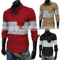 One Pocket Long Sleeve Mens Shirts,Men Slim Casual Long Sleeve Shirt/men Slim Casual Long Sleeve Shirt/New Men's Casual Luxury S thumbnail-1