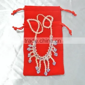 Jewellery Drawstring Velvet Pouch thumbnail-1