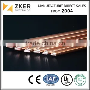 Small Diameter Dia 11mm, 10mm, 9mm, 8mm Copper Ground Rod thumbnail-4