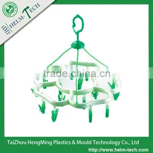 Folding Plastic Clothes Hanger With 15pegs--Z3121 thumbnail-1